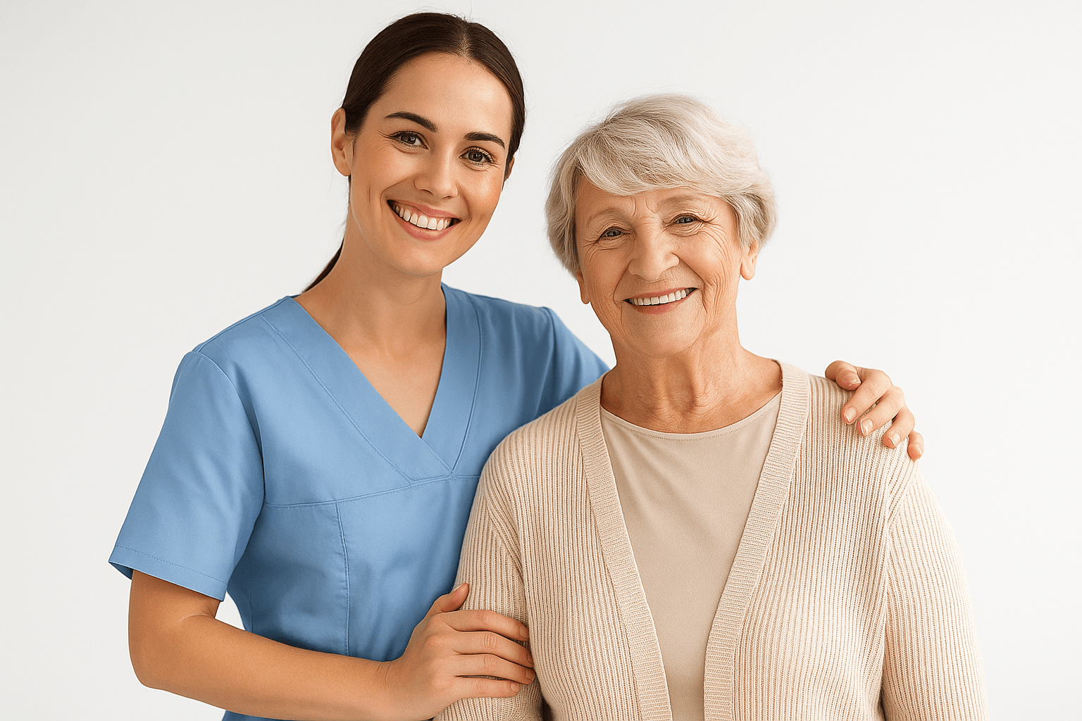 Contact Cămin de bătrâni Constanța – asistentă medicală alături de o persoană vârstnică